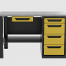 Верстак с ящиком однотумбовый 4 ящика желтый 1400*700 Garopt, GT1400STY1Y4.yell