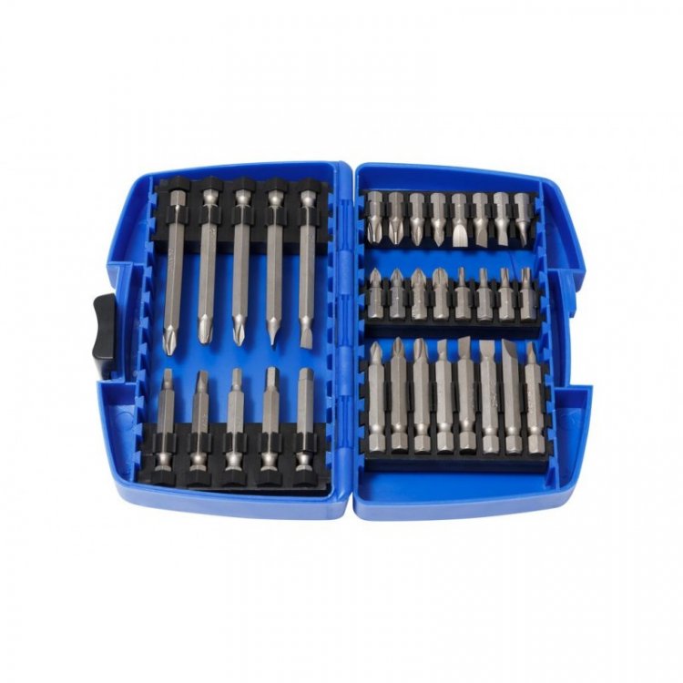 Набор бит, 34пр., в пластиковом футляре