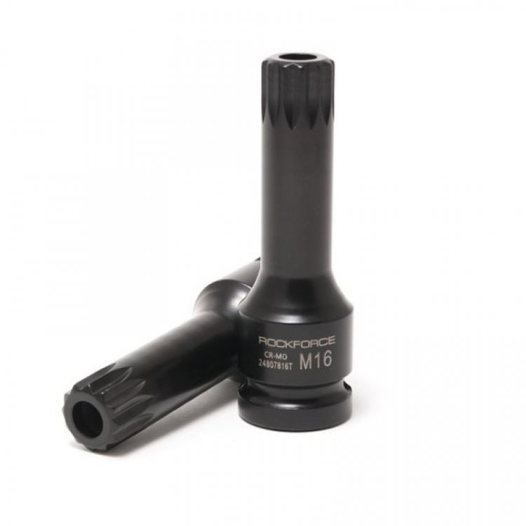 Головка-бита SPLINE глубокая ударная1/2", M5 с отверстием