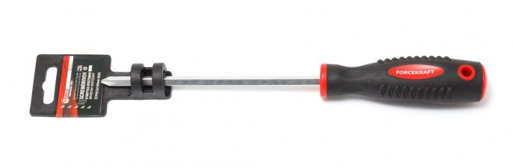 Отвертка крестовая магнитная "Profi" S2 PH2.0x150мм, на пластиковом держателе