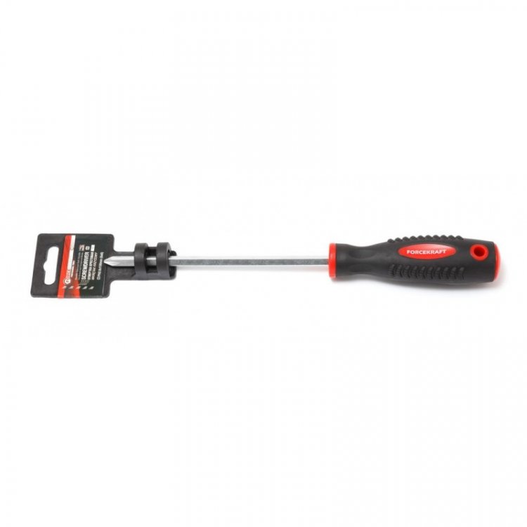 Отвертка крестовая магнитная "Profi" S2 PH2.0x150мм, на пластиковом держателе