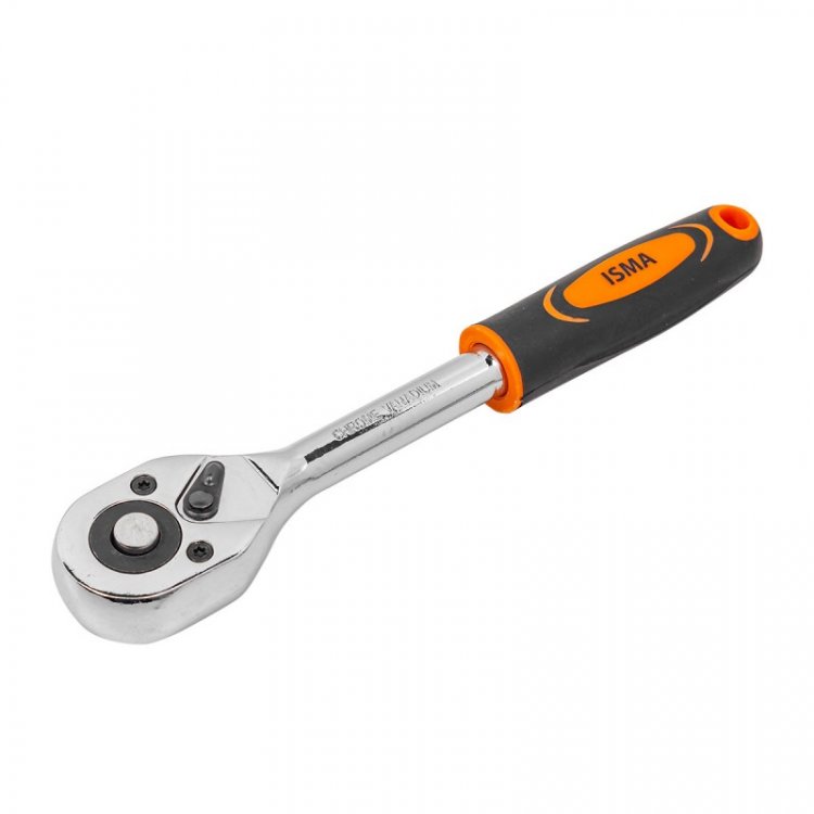 Трещотка реверсивная с резиновой ручкой 3/8''(L-205мм, 24зуб) Трещотка реверсивная с резиновой ручкой 3/8''(L-205мм, 24зуб)