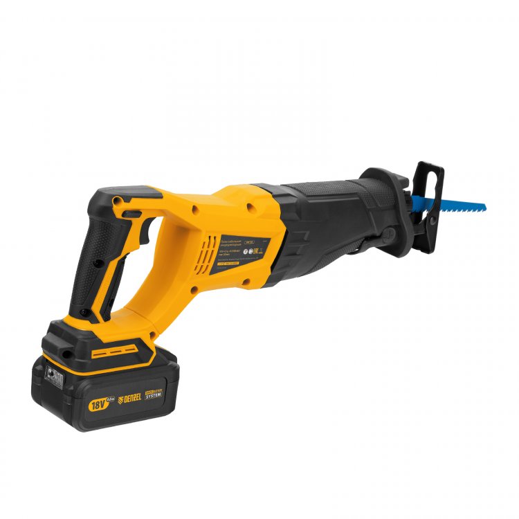 Пила сабельная аккумуляторная бесщет BRC-120,  18В Li-Ion// Denzel