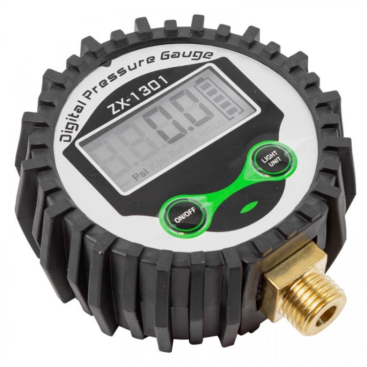 Индикатор давления цифровой для пневмосистем 1/4"(Psi, Kpa, Bar, Kgf/cm2), в блистере