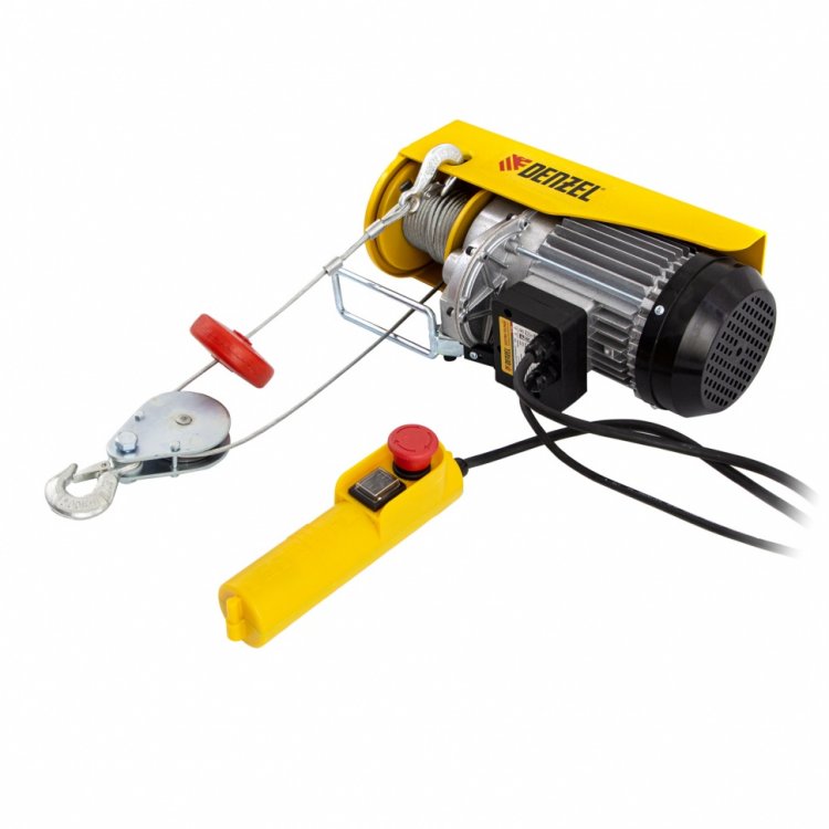 Тельфер электрический TF-500, 0,5 т, 1020 Вт, высота 12 м, 10 м/мин// Denzel