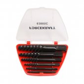 Набор экстракторов резьбы,6пр.(М3-М25; Ø:3-6мм, 6-8мм, 8-11мм, 11-14мм, 14-18мм, 18-22мм;), в пластиковом футляре