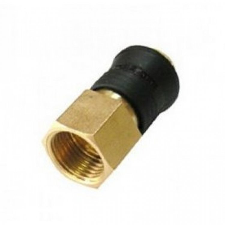 Быстроразъем пневматический с клапаном, внутренняя резьба 1/4" (ONE TOUCH) в пластиковом держателе Быстроразъем пневматический с клапаном, внутренняя резьба 1/4" (ONE TOUCH) в пластиковом держателе