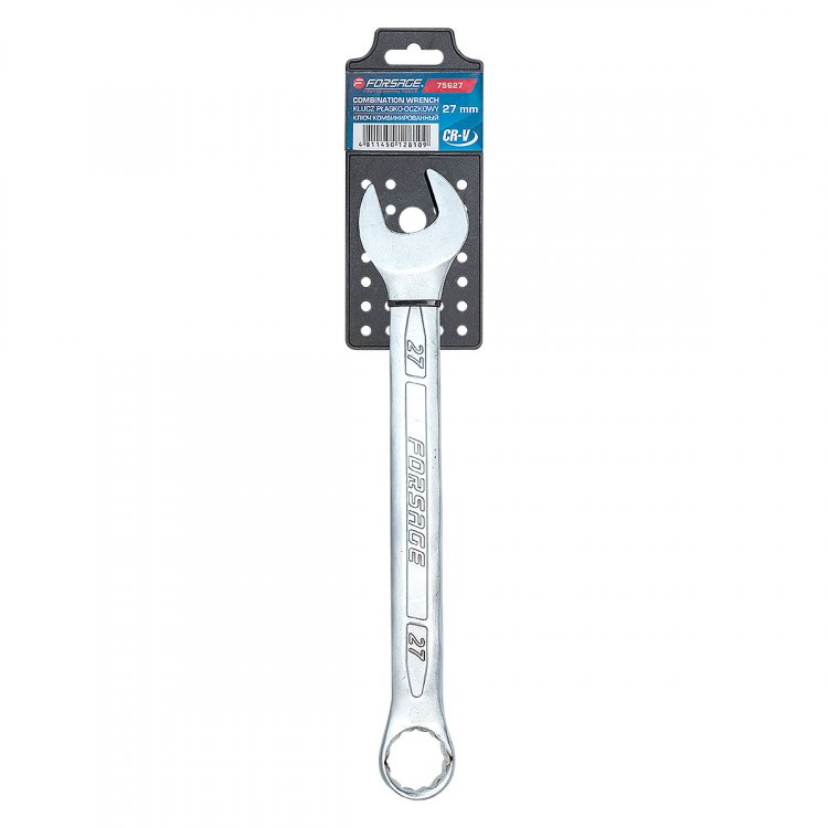 Ключ комбинированный "Profi" 27мм, на пластиковом держателе