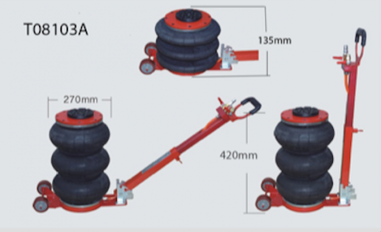 Домкрат подкатной пневматический г/п 3 т, модель Т08103A, horex, арт. №HZ 01.5.005J