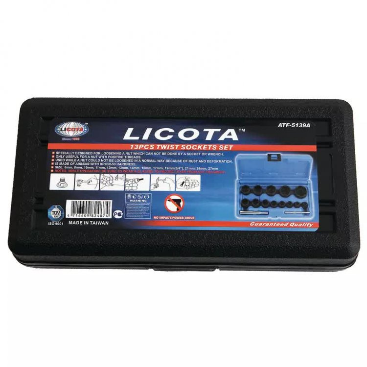 Набор головок для скругленного крепежа, 13 предметов Набор головок для скругленного крепежа, 13 предметов