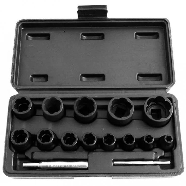 Набор головок для скругленного крепежа, 13 предметов Набор головок для скругленного крепежа, 13 предметов