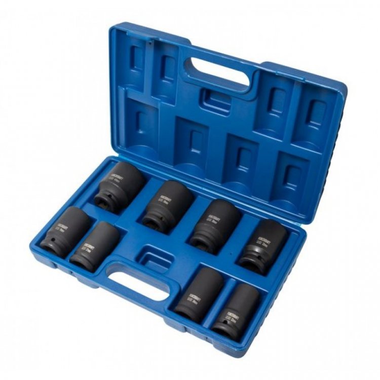Набор головок ударных глубоких, 8пр., 3/4" (22,24,27,30,32,36,38,41мм), в кейсе