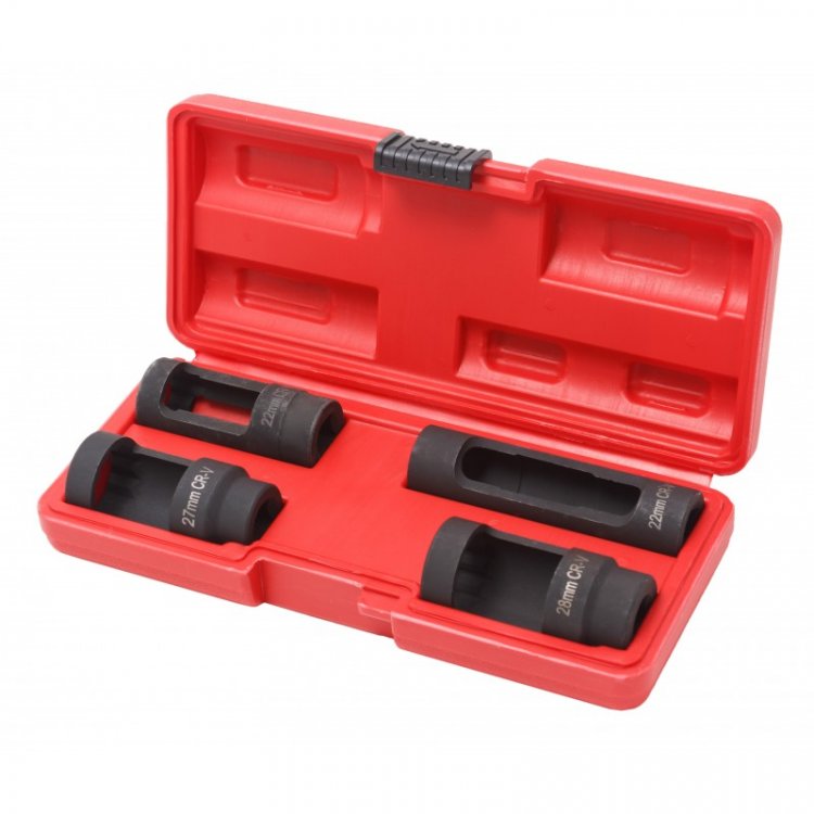 Набор головок для форсунок и датчиков 1/2"  4пр. (22ммх79мм 12гр., 22ммх110мм 6гр., 27ммх78мм 12гр., 28ммх78мм 12гр.)