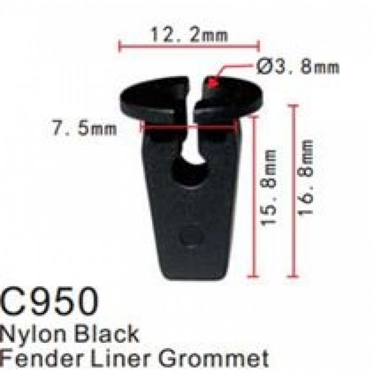 Клипса для крепления внутренней обшивки а/м Ягуар/ европейских а/м пластиковая (100шт/уп.)