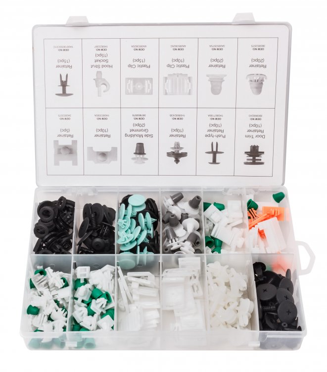 Набор клипс 160пр. (AUDI), пластиковом органайзере