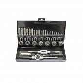 Набор метчиков и плашек, 32(М3х0.5,М4х0.7,М5х0.8,М6х1.0,М8х1.25,М10х1.5,М12х1.75) пр в металлическом кейсе