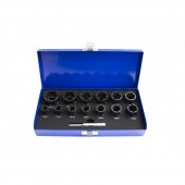 Набор головок-экстракторов для поврежденных болтов/гаек,14пр.(3/8":10,11,12,13,14,16,17,18,19мм 1/2": 21,22,24,27мм ) Набор головок-экстракторов для поврежденных болтов/гаек,14пр.(3/8":10,11,12,13,14,16,17,18,19мм 1/2": 21,22,24,27мм )