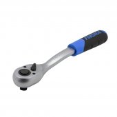 Трещотка реверсивная с резиновой ручкой 1/2"(72зуб., L-250мм)на пластиковом держателе Трещотка реверсивная с резиновой ручкой 1/2"(72зуб., L-250мм)на пластиковом держателе