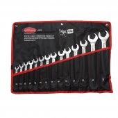 Набор ключей комбинированных с профилем "Ratchet Drive"-"быстрый ключ",14пр. (10-19, 21, 22, 30, 32мм), на полотне