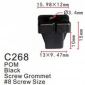 Клипса для крепления внутренней обшивки а/м Митсубиси пластиковая (100шт/уп.)