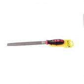 Напильник полукруглый 10"-250мм с прорезиненной рукояткой, на пластиковом держателе Напильник полукруглый 10"-250мм с прорезиненной рукояткой, на пластиковом держателе