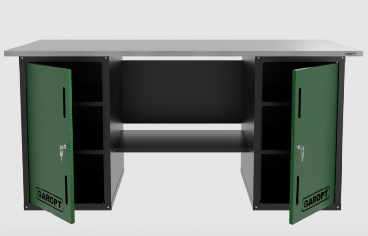 Верстак двухтумбовый, зеленый 1800*700 Garopt, GT1800DD.green Верстак двухтумбовый, зеленый 1800*700 Garopt, GT1800DD.green