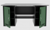Верстак двухтумбовый, зеленый 1800*700 Garopt, GT1800DD.green