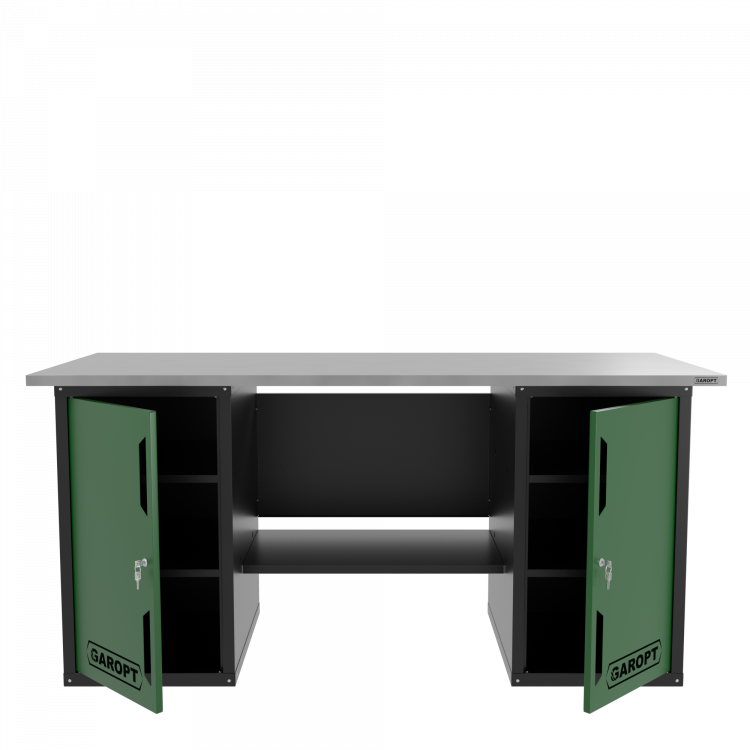 Верстак двухтумбовый, зеленый 1800*700 Garopt, GT1800DD.green