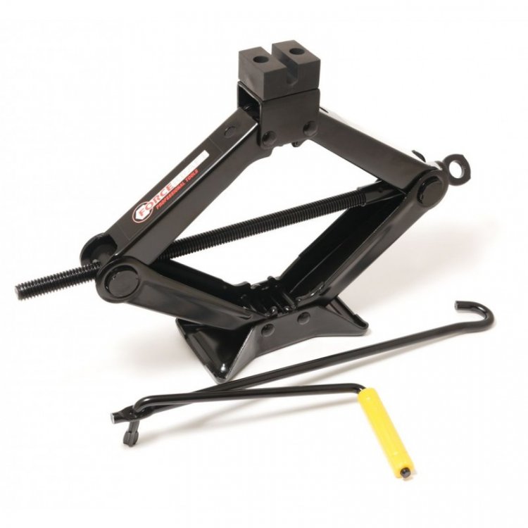 Домкрат механический "ромб" 2т с резиновой накладкой(H min 115мм, H max 405мм, длина в слож. виде 400мм) в водоотталк.чехле с трещот.рукояткой 335мм