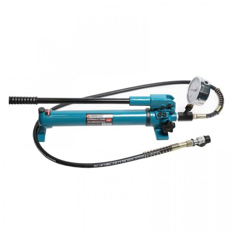 Насос гидравлический ручной с манометром(20-700bar,емкость масла-1л, длина-600мм,ширина-120мм,высота-240мм)