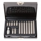 Набор бит TORX с битодержателем,15пр. 1/2"(L: 30/75мм; Т20,Т25,Т30,Т40,Т45,Т50,Т55)