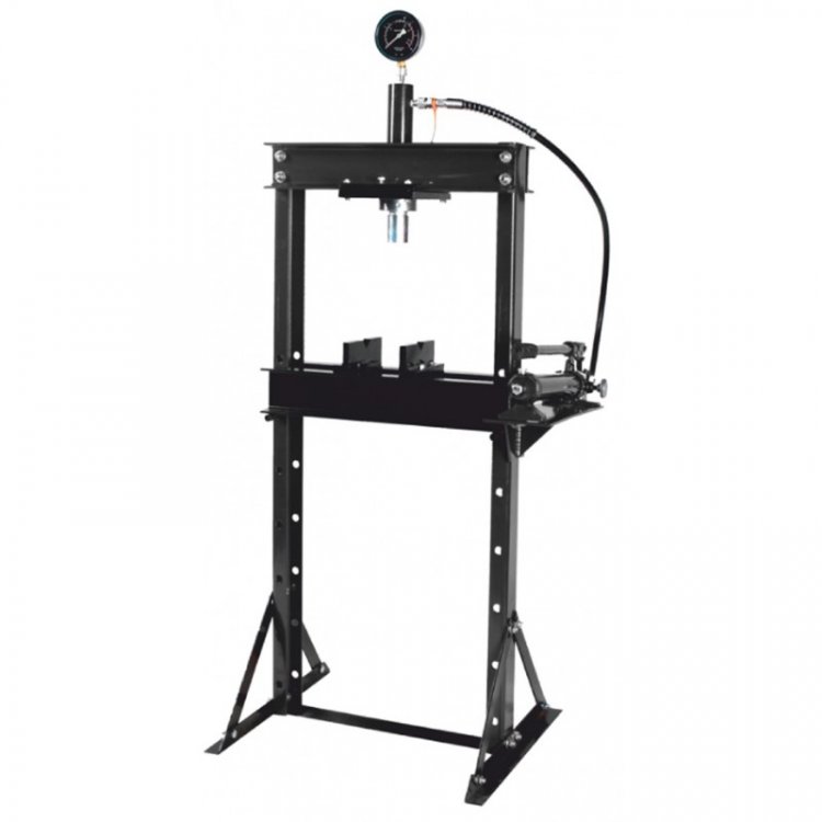 Пресс гидравлический с манометром напольный 12т, (раб. высота: 0-900мм, раб. ширина: 475мм, раб. стол:180х475мм, ход штока:175мм) Пресс гидравлический с манометром напольный 12т, (раб. высота: 0-900мм, раб. ширина: 475мм, раб. стол:180х475мм, ход штока:175мм)