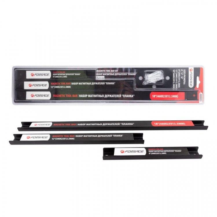 Набор магнитных держателей "планка" 3пр.(L: 200,300,450мм), в блистере Набор магнитных держателей "планка" 3пр.(L: 200,300,450мм), в блистере