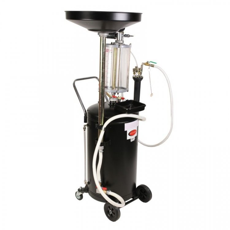 Установка пневматическая для удаления отработанного масла перекатная с индикатором заполнения(бак 90л,предкамера 10л.воронка-10л,5 щупов (max t-60гр) Установка пневматическая для удаления отработанного масла перекатная с индикатором заполнения(бак 90л,предкамера 10л.воронка-10л,5 щупов (max t-60гр)