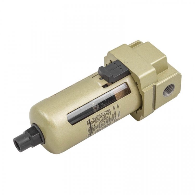 Фильтр воздушный для пневмосистем 1/4" (автоматич.слив,10Мк, 1500 л/мин, 0-10bar,раб. температура 5°-60°) Фильтр воздушный для пневмосистем 1/4" (автоматич.слив,10Мк, 1500 л/мин, 0-10bar,раб. температура 5°-60°)