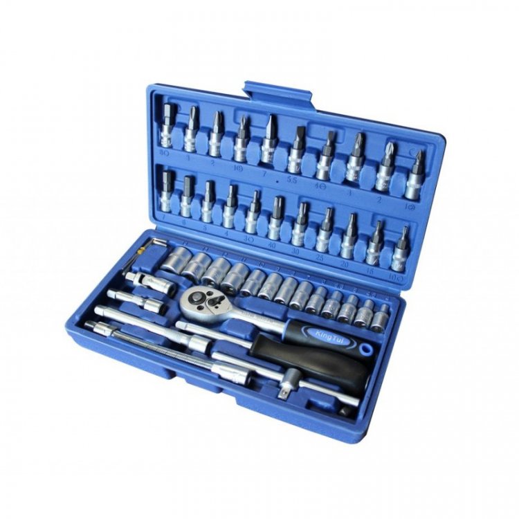 Набор инструментов 46пр. 1/4" (6гр.) профи (4-14мм) в кейсе