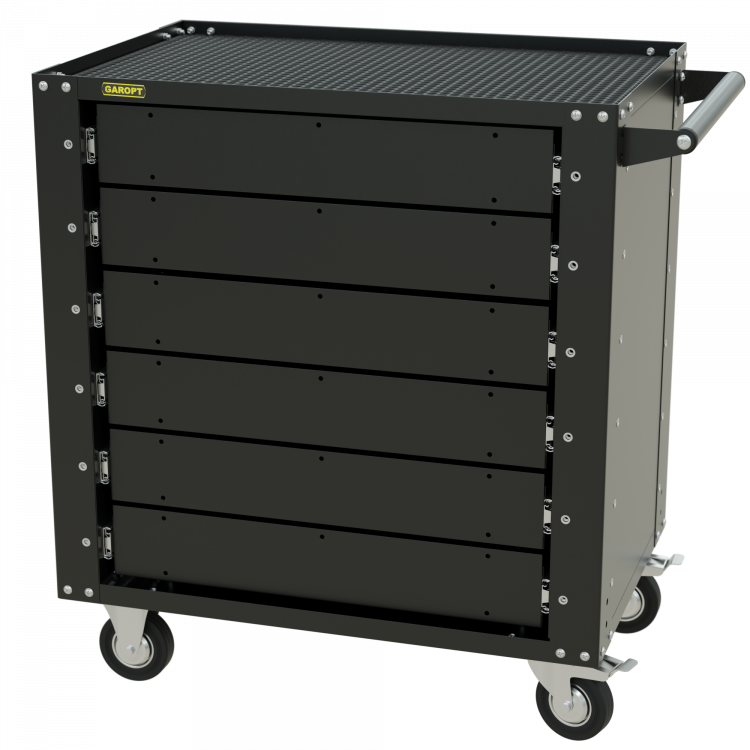 GT6 Тележка инструментальная БЕЗ ЦВЕТОВЫХ ФАСАДОВ, GAROPT Серия "Low-cost"