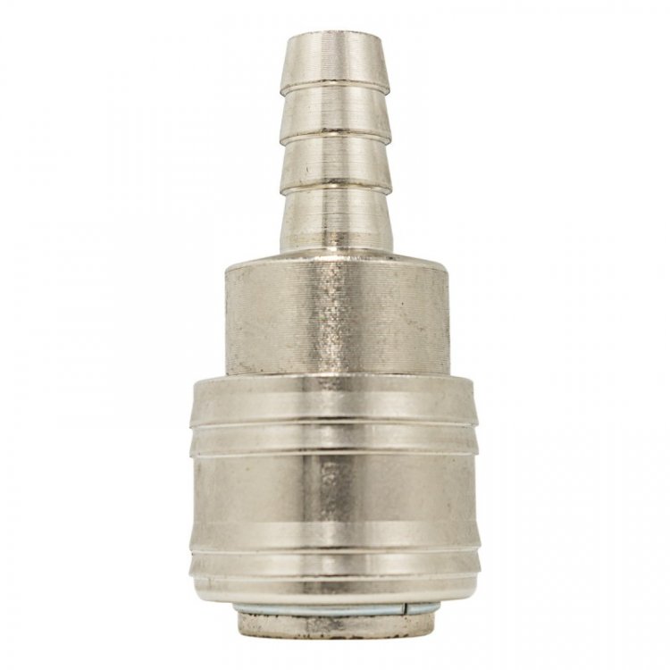 Быстроразъем пневматический с клапаном, "елочка" 12мм Быстроразъем пневматический с клапаном, "елочка" 12мм