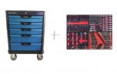 Тележка профессиональная с 5 ящиками+инструмент 157 предметов