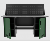 Верстак двухтумбовый с экраном, зеленый 1800*700 Garopt, GT1800DDPP.green Верстак двухтумбовый с экраном, зеленый 1800*700 Garopt, GT1800DDPP.green