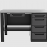 Верстак с ящиком однотумбовый 4 ящика серый 1400*700 Garopt, GT1400STY1Y4.grey