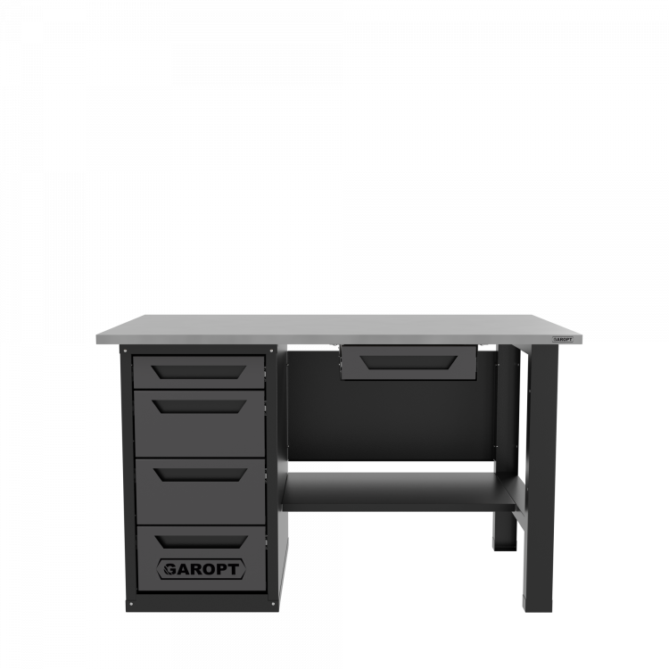 Верстак с ящиком однотумбовый 4 ящика серый 1400*700 Garopt, GT1400STY1Y4.grey