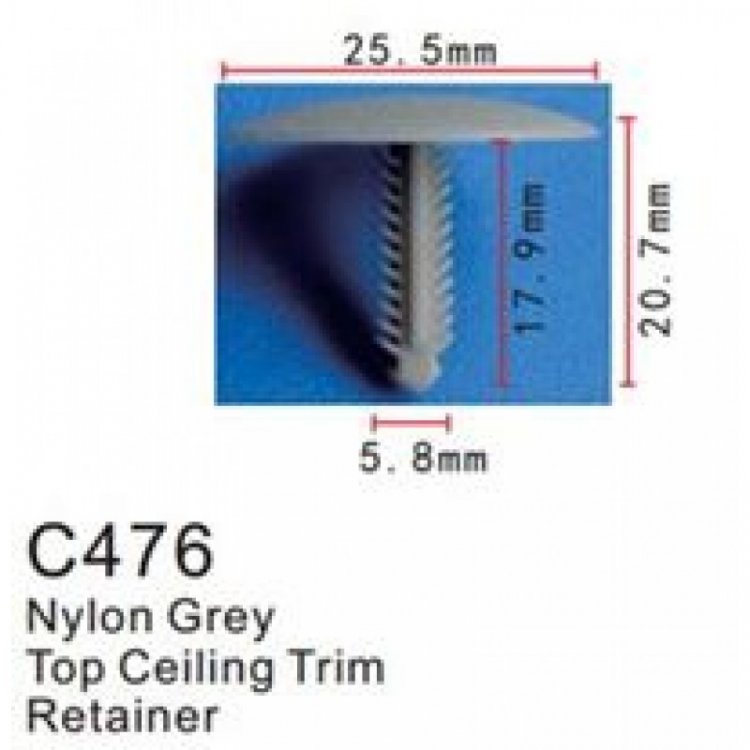 Клипса для крепления внутренней обшивки а/м Форд пластиковая (100шт/уп.)