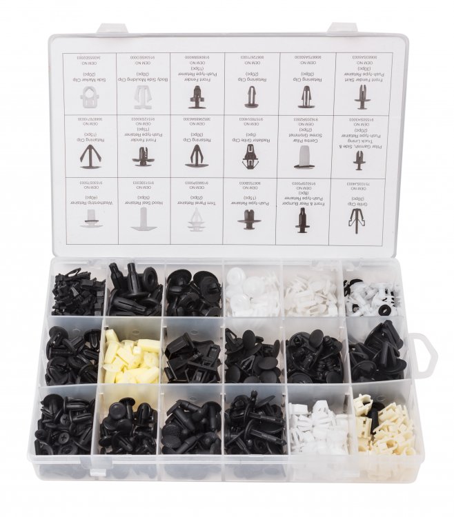 Набор клипс 418пр. (HONDA), пластиковом органайзере