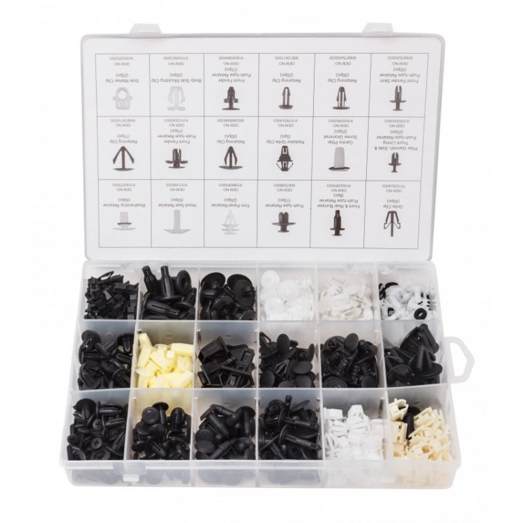 Набор клипс 418пр. (HONDA), пластиковом органайзере