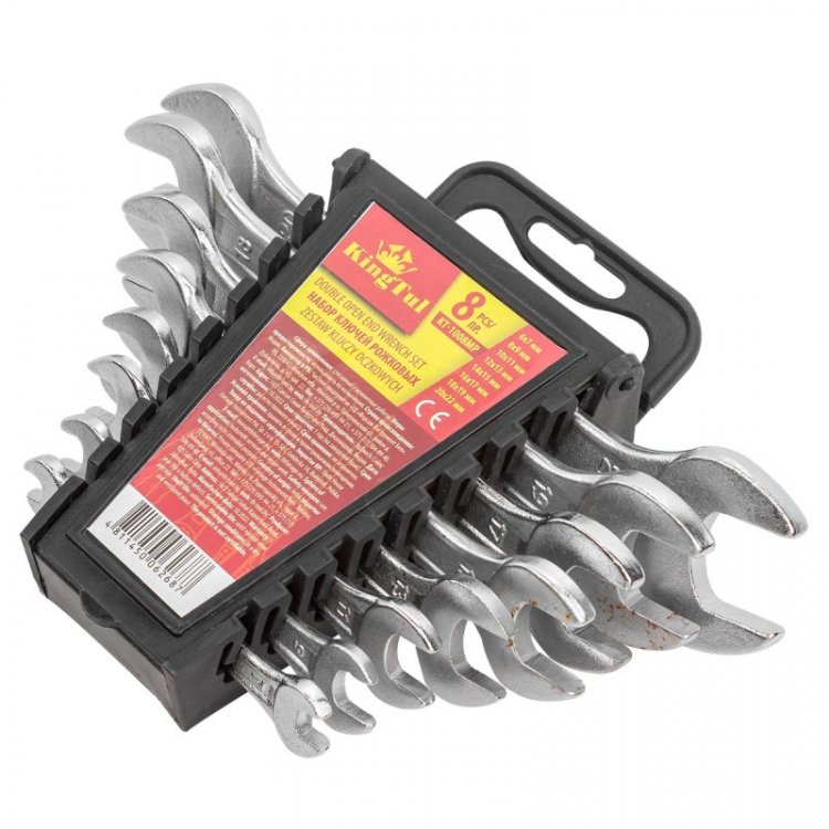 Набор ключей рожковых 8пр. (6х7-20х22мм) в пласт. держателе