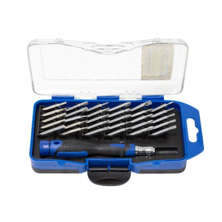 Отвертка-битодержатель с комплектом бит, 31пр.в пластиковом футляре