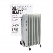 Радиатор масляный электрический (220-240V,50/60Гц,2000Вт,9 секций 15х58см,3 режима нагрева,защ. от перегрева,40.5х24х62.5см) Радиатор масляный электрический (220-240V,50/60Гц,2000Вт,9 секций 15х58см,3 режима нагрева,защ. от перегрева,40.5х24х62.5см)
