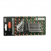 Набор ключей TORX Г-образных длинных, 7пр.(Т10,Т15,Т20,Т25,Т27,Т30,Т40) в пластиковом держателе Набор ключей TORX Г-образных длинных, 7пр.(Т10,Т15,Т20,Т25,Т27,Т30,Т40) в пластиковом держателе