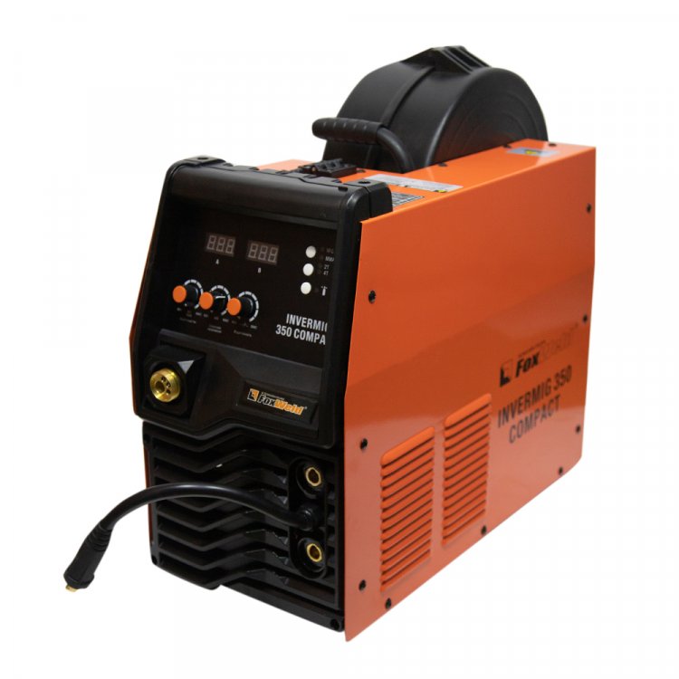 Сварочный полуавтомат Invermig 350 Compact - Компактный 350А полуавтомат 2-в-1. Сварочный ток 40-350 (MIG), 20-350(MMA). Сварка MMA и FCAW. Напряжение 380В. Регулировка индуктивности. Вес аппарата 26кг. Диаметр сварочной проволоки - 0,8 / 1,0 / 1,2мм Сварочный полуавтомат Invermig 350 Compact - Компактный 350А полуавтомат 2-в-1. Сварочный ток 40-350 (MIG), 20-350(MMA). Сварка MMA и FCAW. Напряжение 380В. Регулировка индуктивности. Вес аппарата 26кг. Диаметр сварочной проволоки - 0,8 / 1,0 / 1,2мм